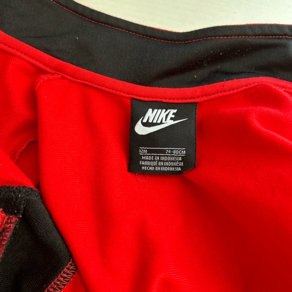 Nike Logo Taping Tricot Jacket & Pants Sets Toddler Boys 12Mos| Red/Black/White - Picture 4 of 8